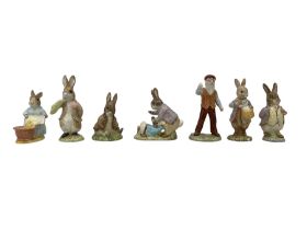 Group of seven Royal Albert F. Warne & Co Beatrix Potter figures