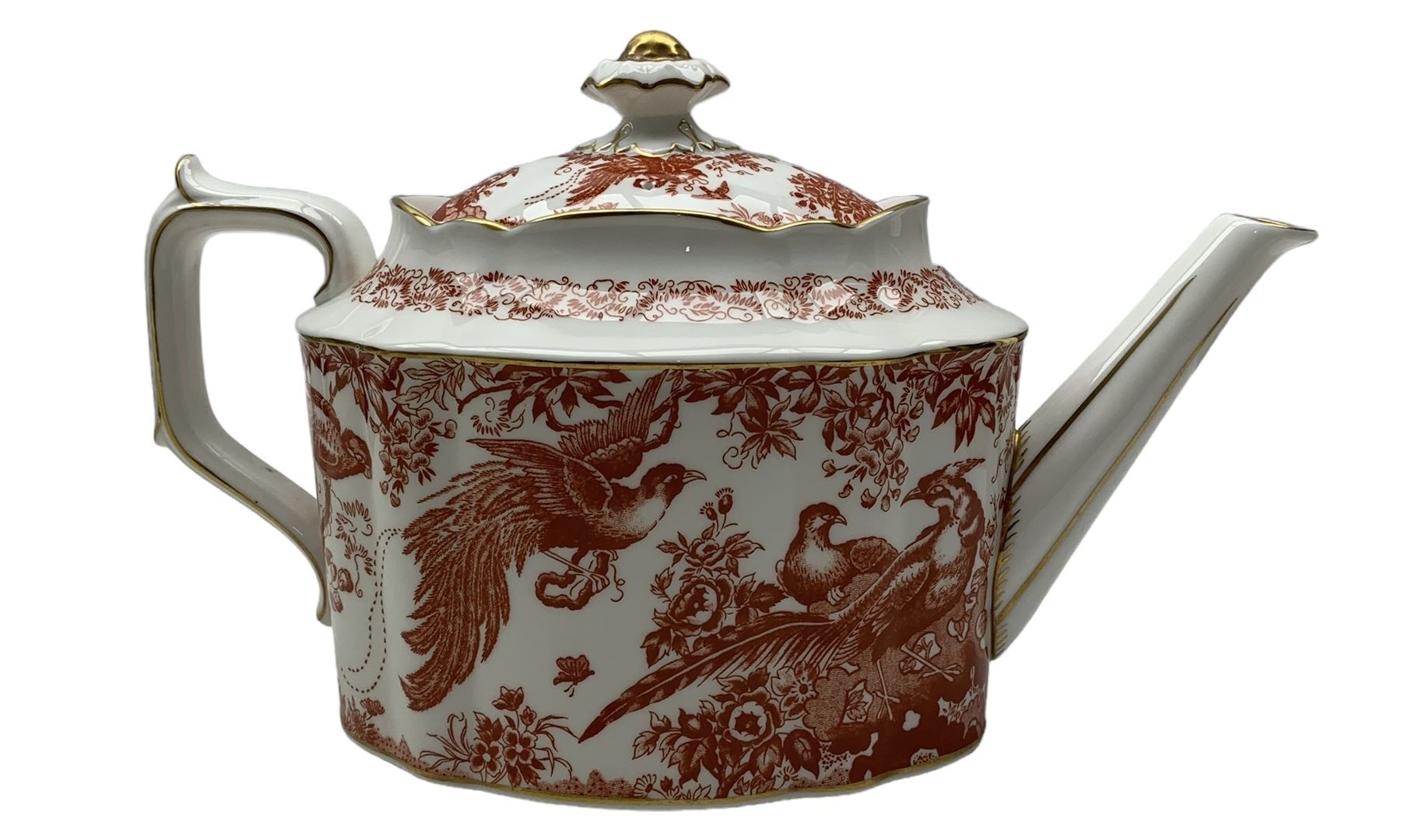 Royal Crown Derby Red Aves teapot - Image 2 of 3
