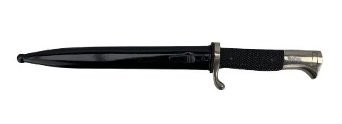 German Wehrmacht short model dress bayonet by Alexander Coppel of Soligen with hatched grip and blac