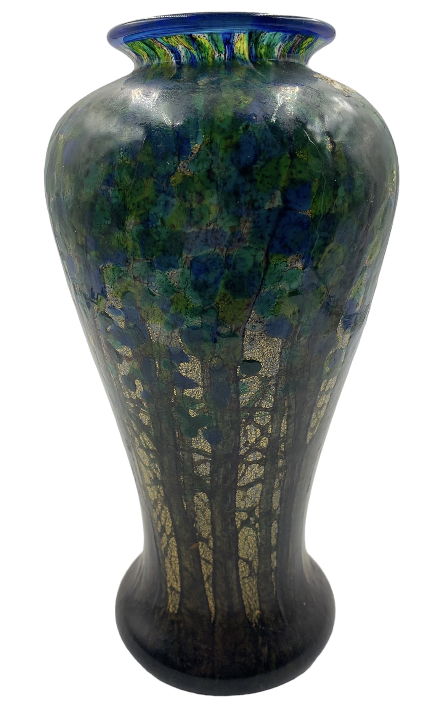 Isle of Wight glass vase by Timothy Harris - Image 4 of 5