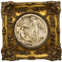 After Edward William Wyon (English 1811-1855): Circular composite relief panel depicting Oberon and