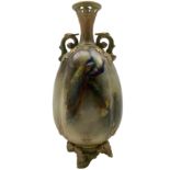 Hadley's Worcester twin handled vase