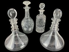 Pair of Victorian ships decanters
