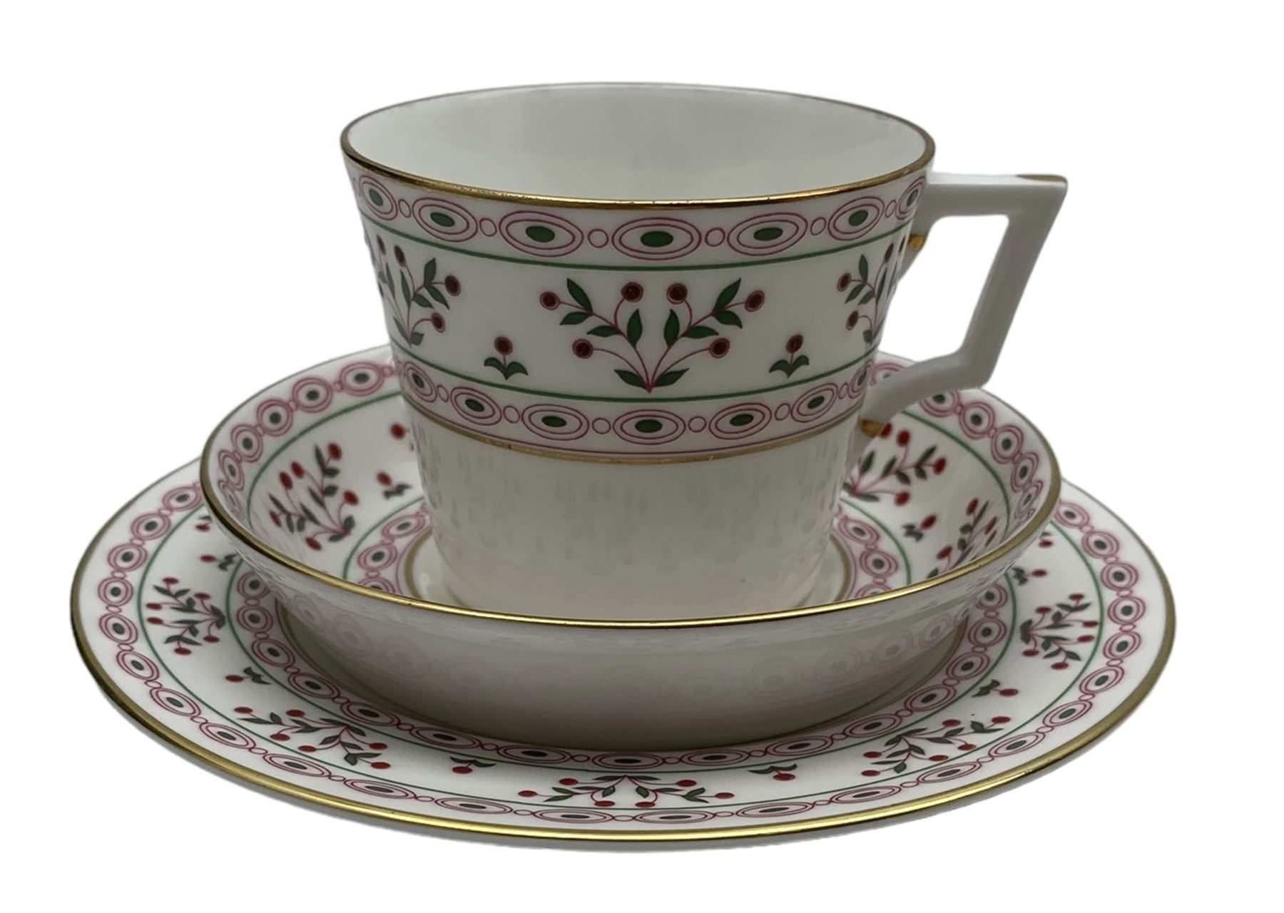 Royal Crown Derby Brittany pattern tea wares comprising six teacups - Image 2 of 3