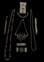 Group of silver jewellery and costume jewellery