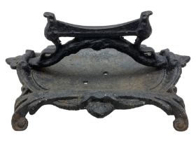 Victorian cast iron boot scraper