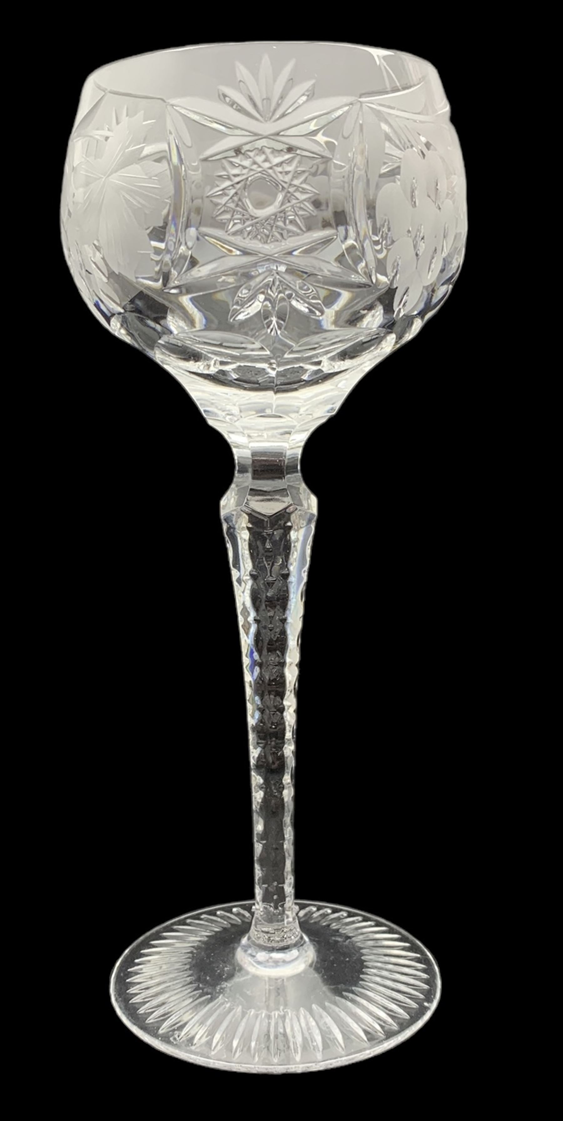 Part suite of Nachtmann crystal comprising seven tall stemmed wine glasses - Image 3 of 3