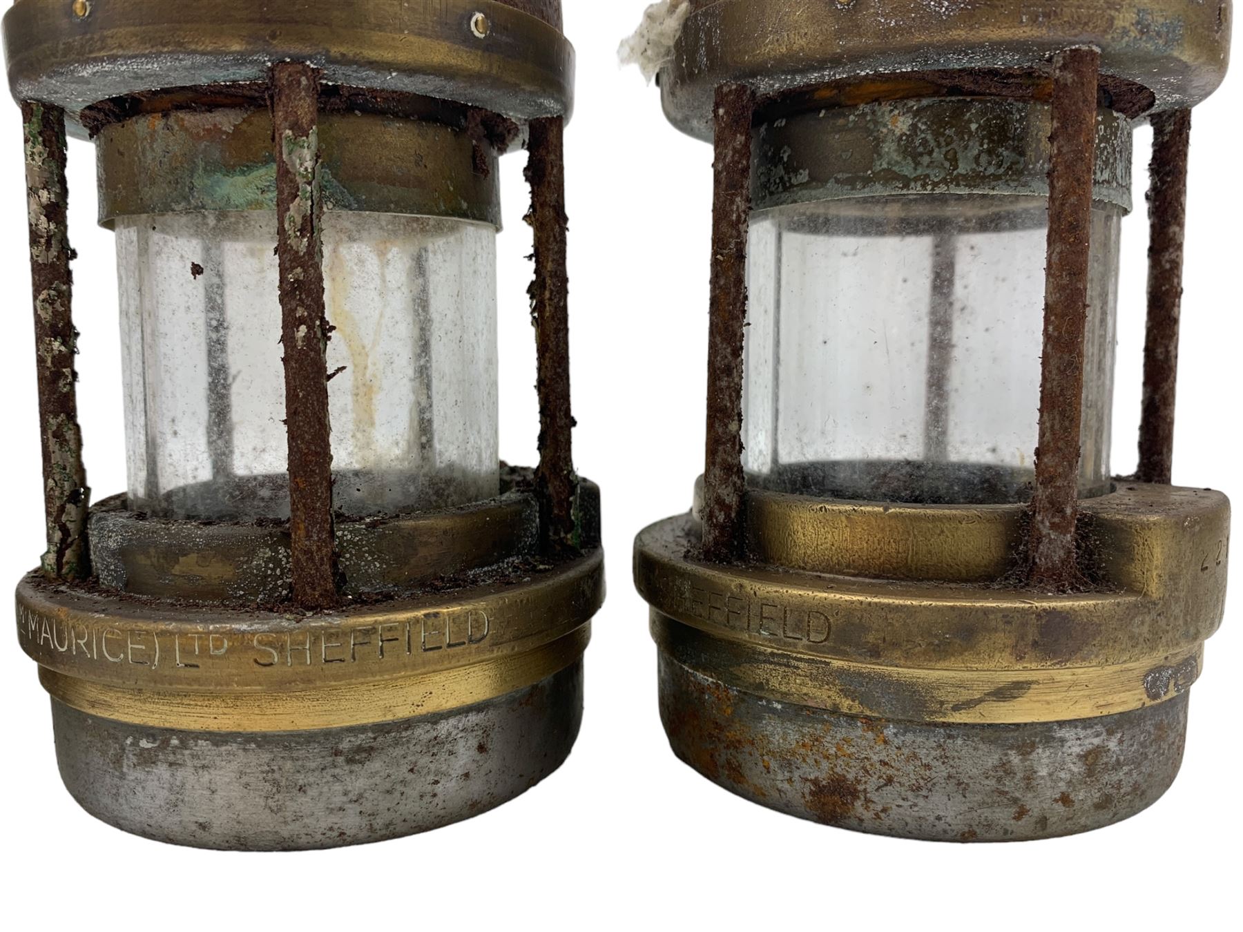 Four steel and brass miners lamps - Image 3 of 4