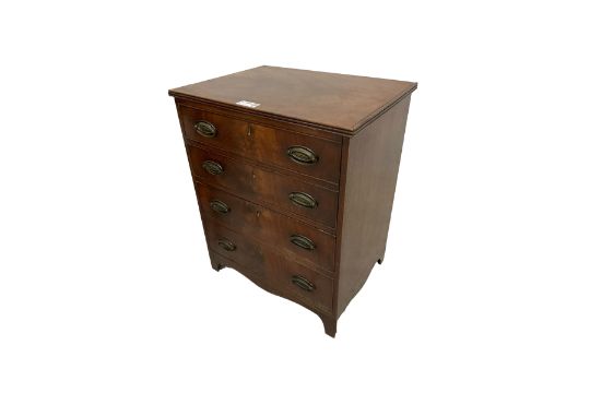 Georgian mahogany commode disguised as a four drawer chest (W63cm - Image 4 of 4