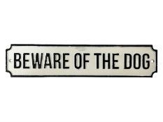 Cast Iron 'Beware of the Dog' sign
