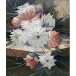 Continental School (Contemporary): Still Life of Pink and White Flowers
