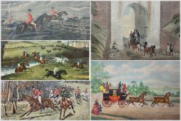After Charles Hunt (British 1803-1877): 'The Red Rover - Southampton Coach' and 'Highgate Tunnel'