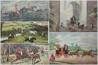 After Charles Hunt (British 1803-1877): 'The Red Rover - Southampton Coach' and 'Highgate Tunnel'