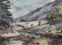 Paul Buckingham (Yorkshire 20th Century): Bridge over the River Doe