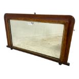 Victorian rosewood overmantel mirror