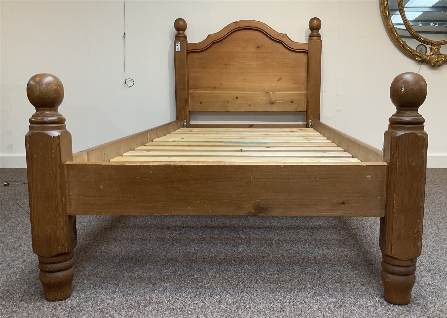 Solid pine 3' single bedstead - Image 3 of 6