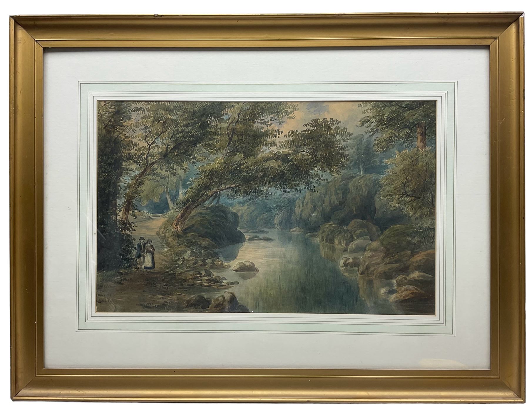 English School (19th Century): Victorian River Landscape - Image 2 of 2