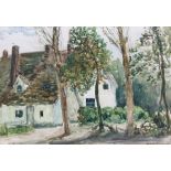 Alexander Jamieson (Scottish 1873-1937): The White Cottage at Mill Farm