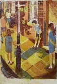 Northern British School (20th Century): Street Hopscotch
