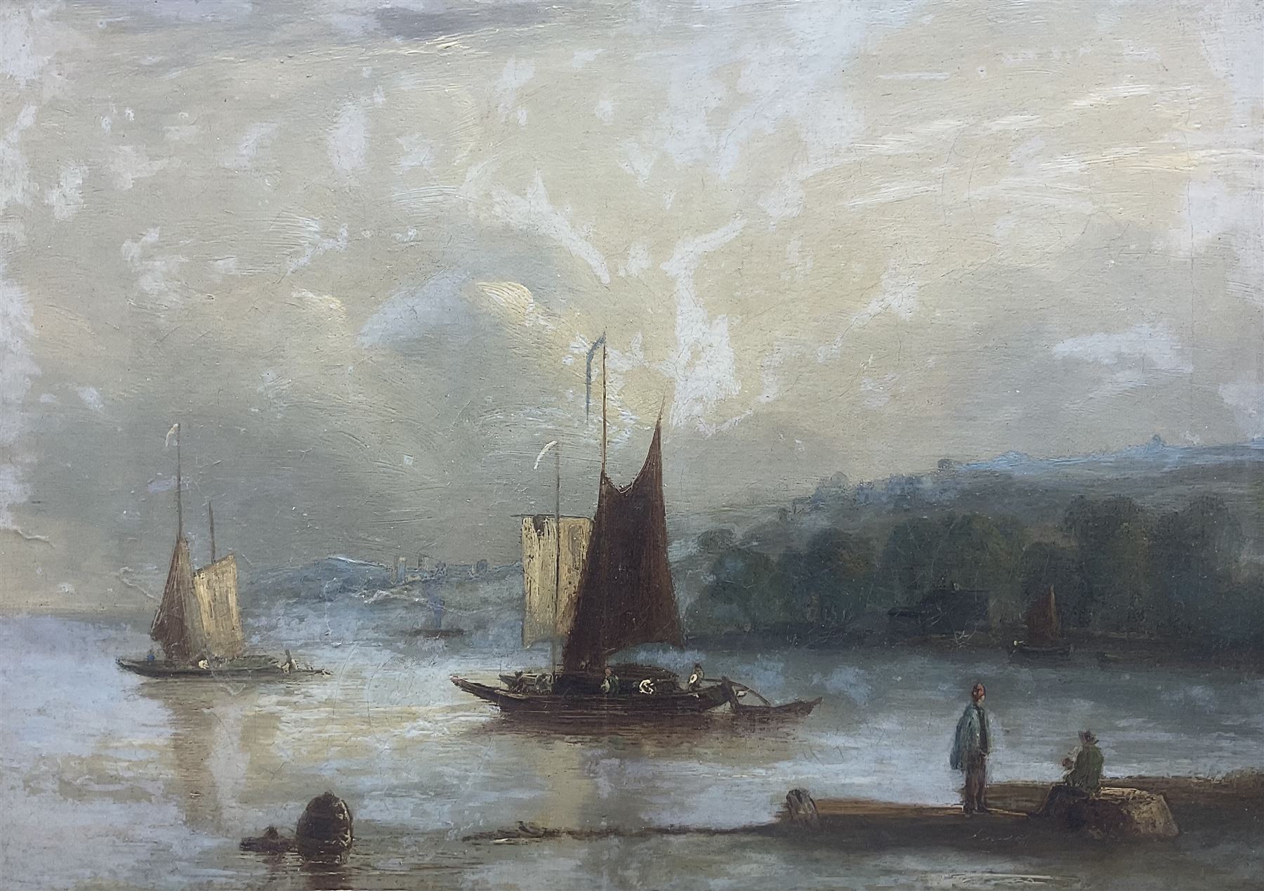 English School (19th century): Shipping off the Coast