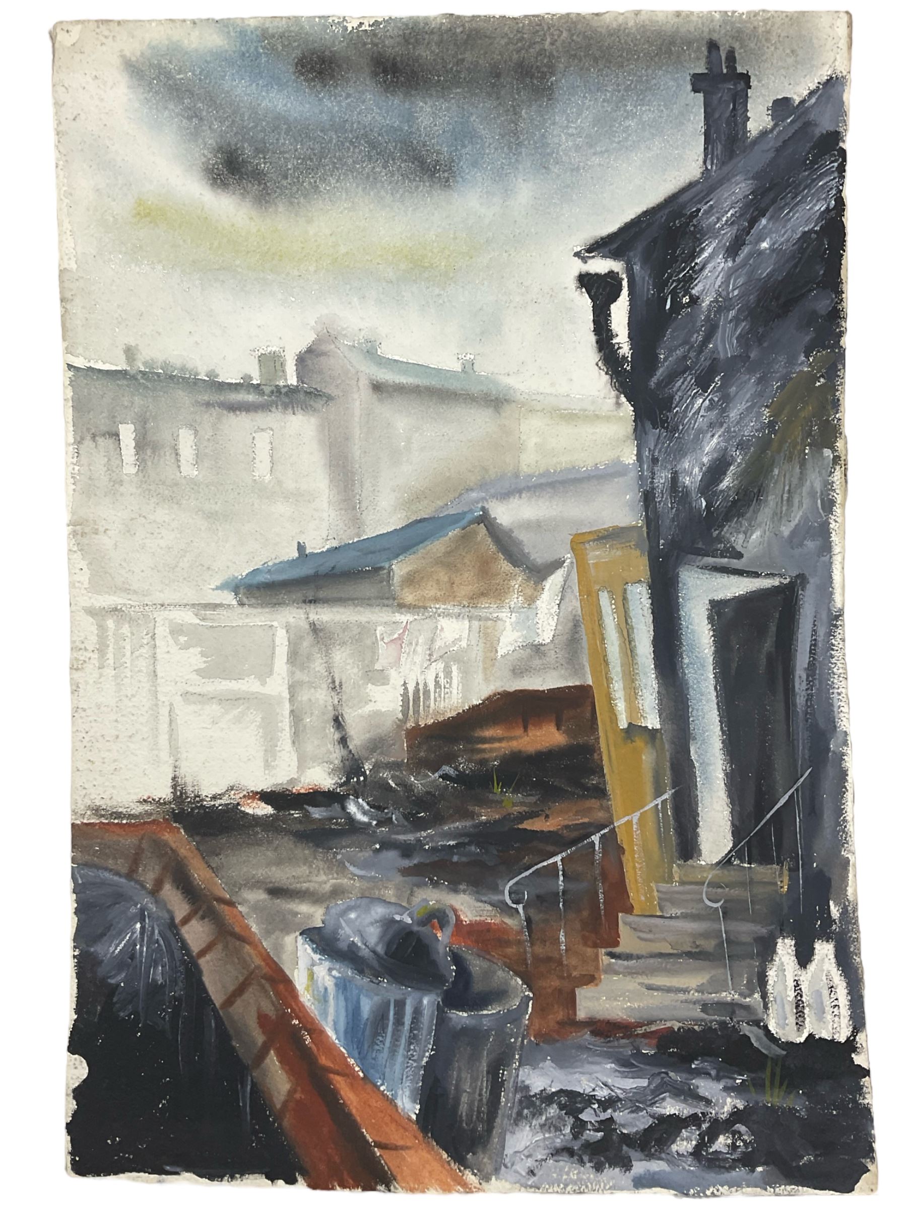 Willy Tirr (German 1915-1991): Back Alley Landscape - Image 2 of 2