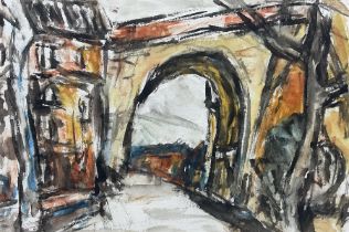 Barry De More (Northern British 1948-2023): 'Viaduct at West Vale'
