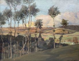 Evelyn Fothergill Robinson (British 1872-1939): 'Provence' Autumnal Landscape