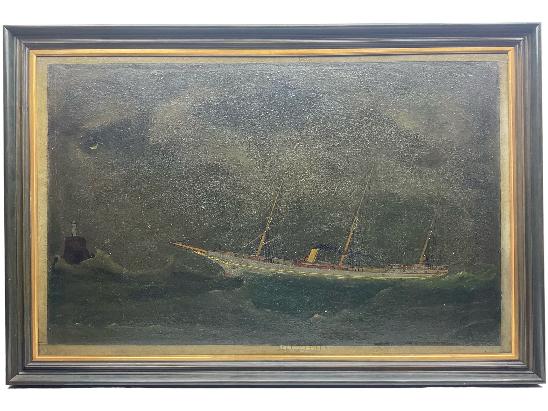 English School (19th/20th Century): Clipper on Rough Seas - Image 2 of 4