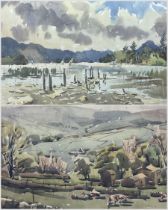 Angus Bernard Rands (British 1922-1985): 'Derwent Water' and Cows Grazing - Nidderdale