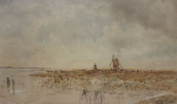 Claude Hayes (Irish 1852-1922): 'Kinderdijk Windmills - Holland'
