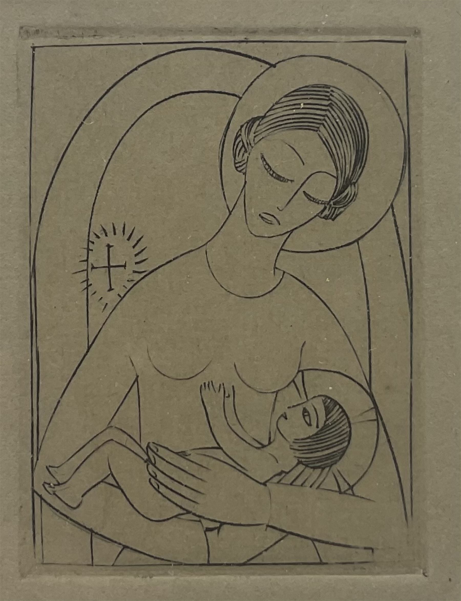 Eric Gill (British 1882-1940): Madonna and Child