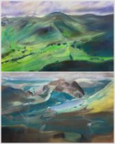 Martin J Popplewell (Northern British Contemporary): 'Snowdonia II' and Lake District Landscape