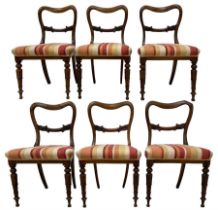 Set of six Victorian rosewood dining chairs