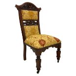 Victorian walnut side chair