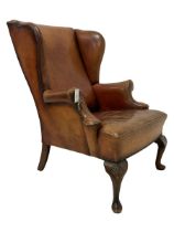 Georgian design wingback armchair