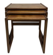 G-Plan - mid-20th century teak 'Quadrille' nest of three tables