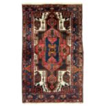 Persian Hamadan red ground rug