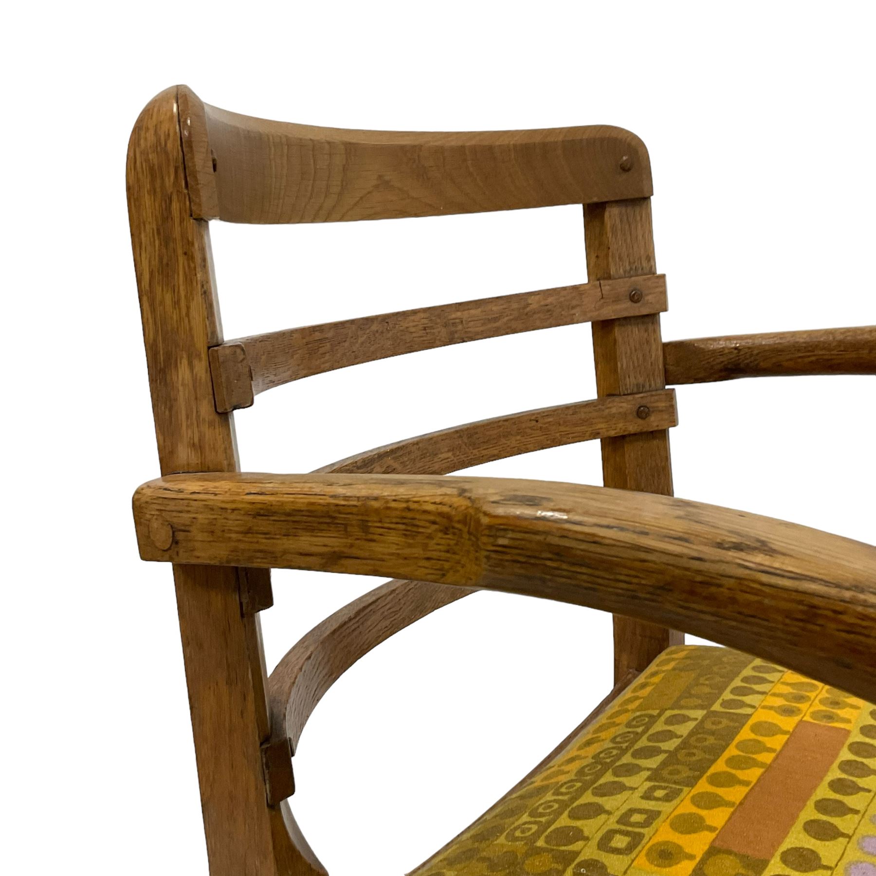 Heals of London - circa. 1930s set of four oak dining chairs - Image 2 of 8