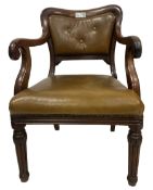 William IV rosewood elbow chair