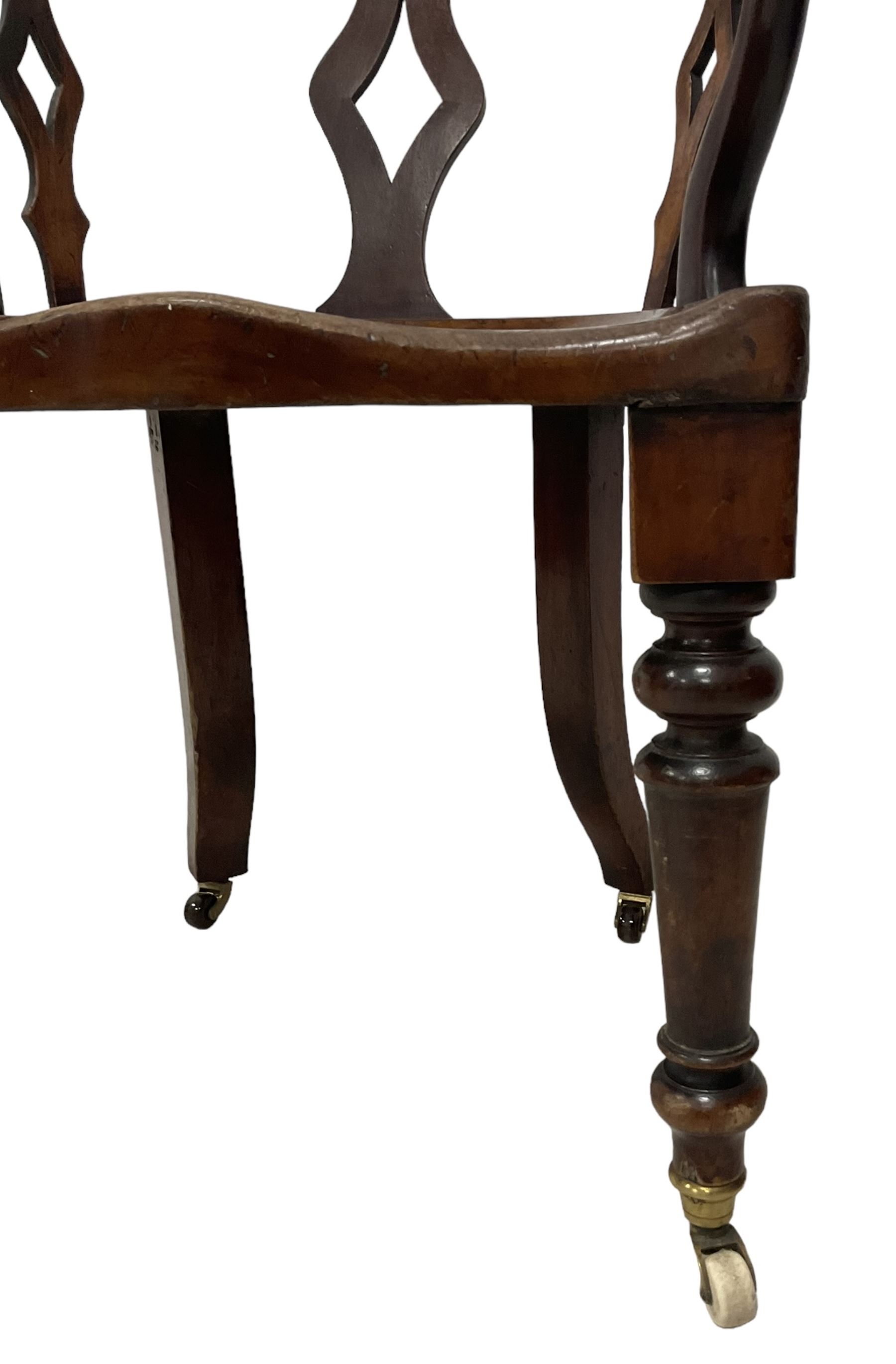 Victorian mahogany desk chair - Image 6 of 7