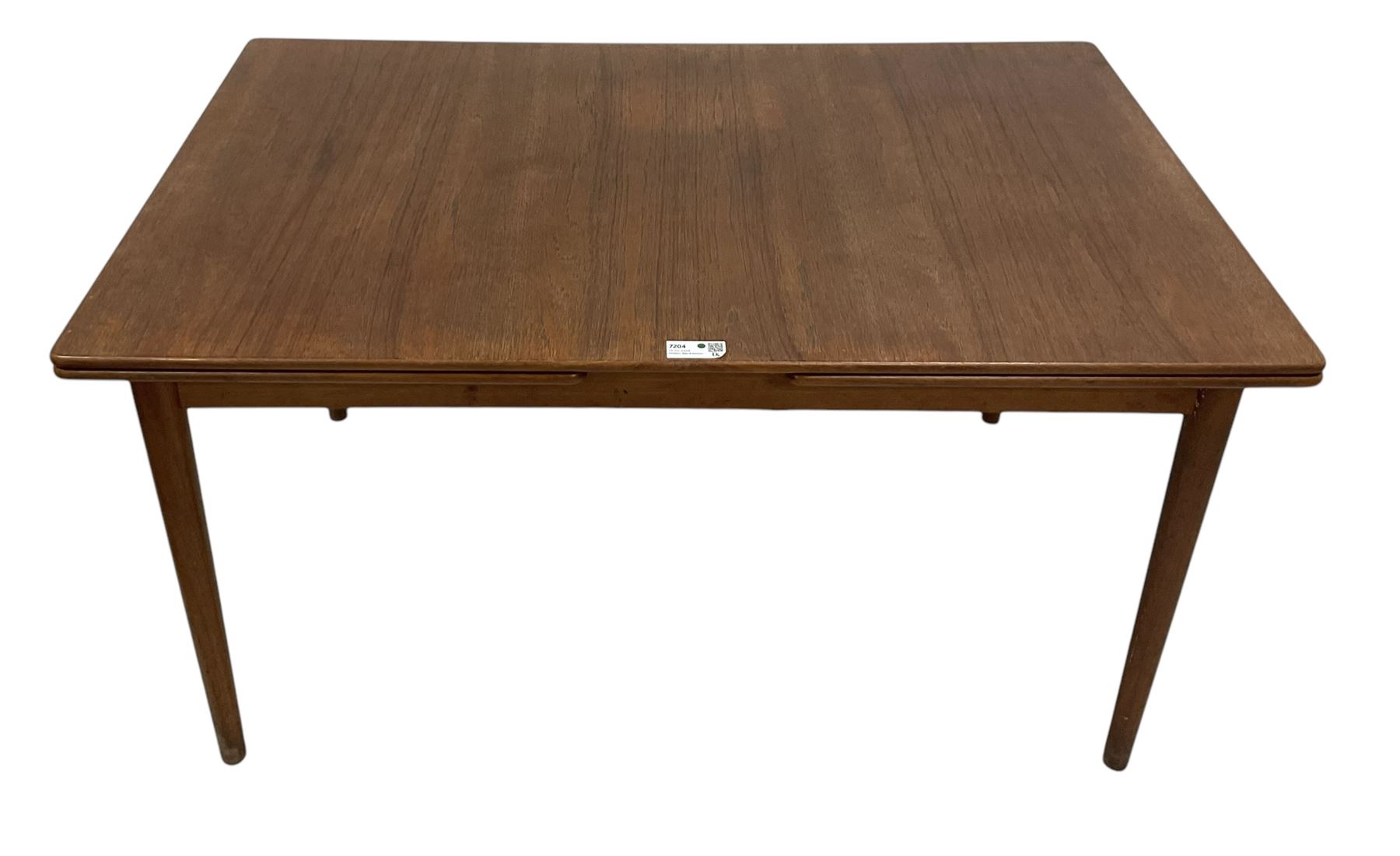 Mid-20th century teak extending draw-leaf dining table - Image 3 of 6