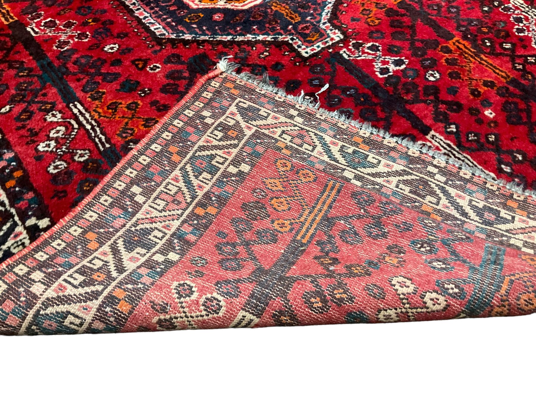 Persian crimson ground rug - Image 6 of 6