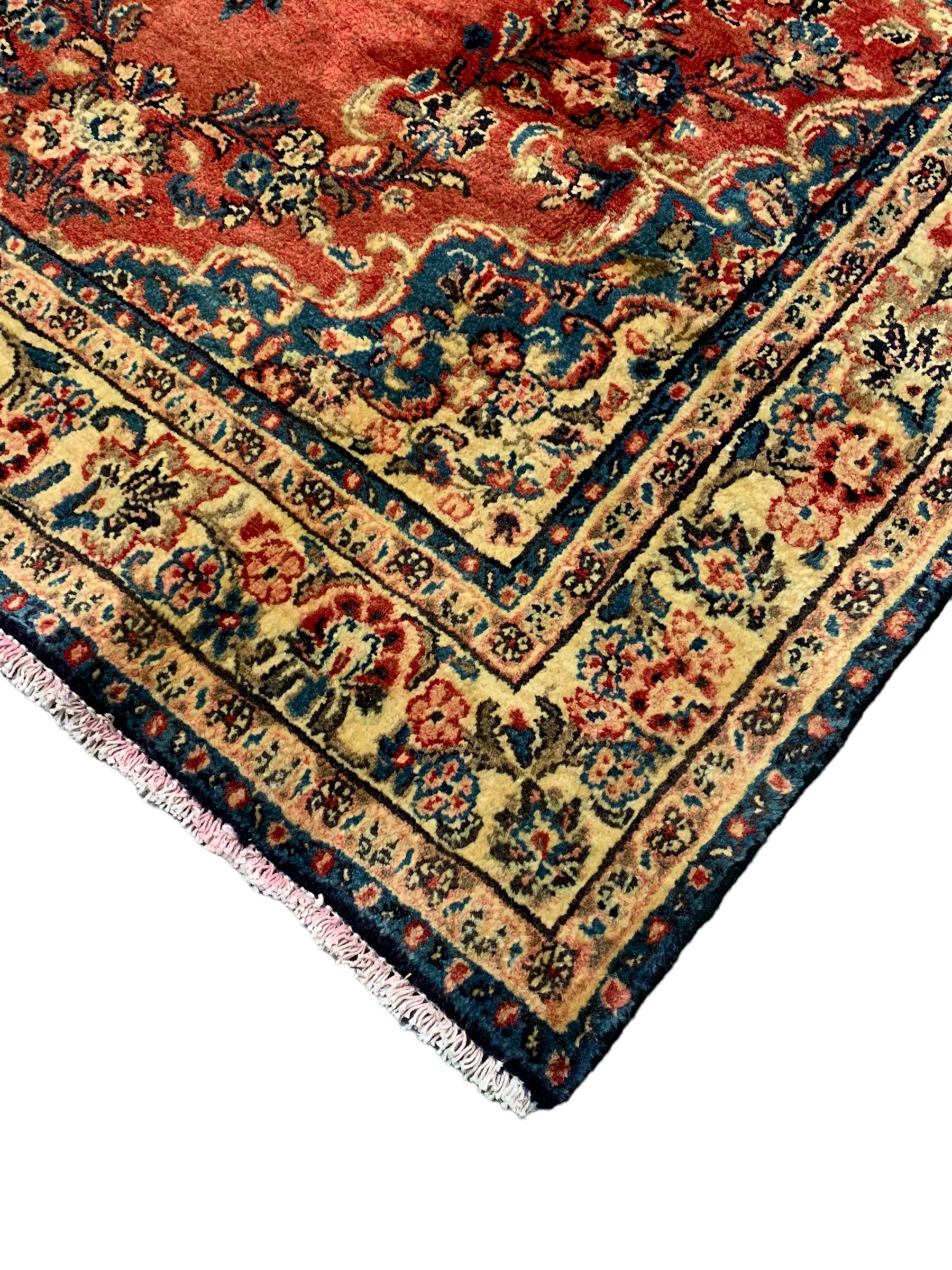 Persian crimson ground rug - Image 5 of 8