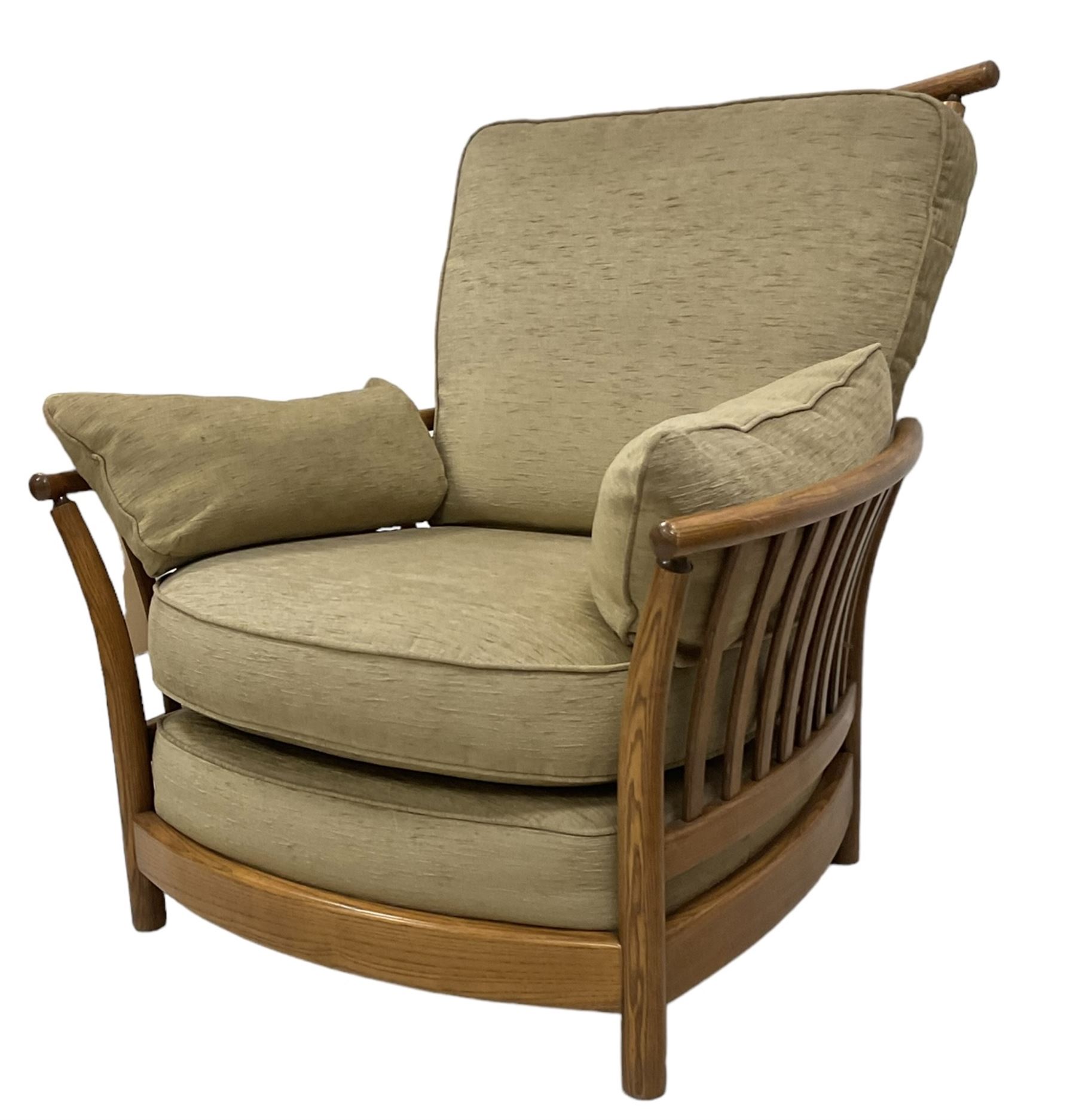 Ercol - pair of mid-20th century elm and beech 'Renaissance' armchairs - Image 5 of 11