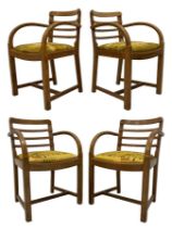 Heals of London - circa. 1930s set of four oak dining chairs
