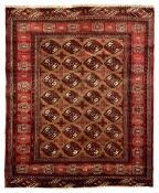 Persian Bokhara red ground rug