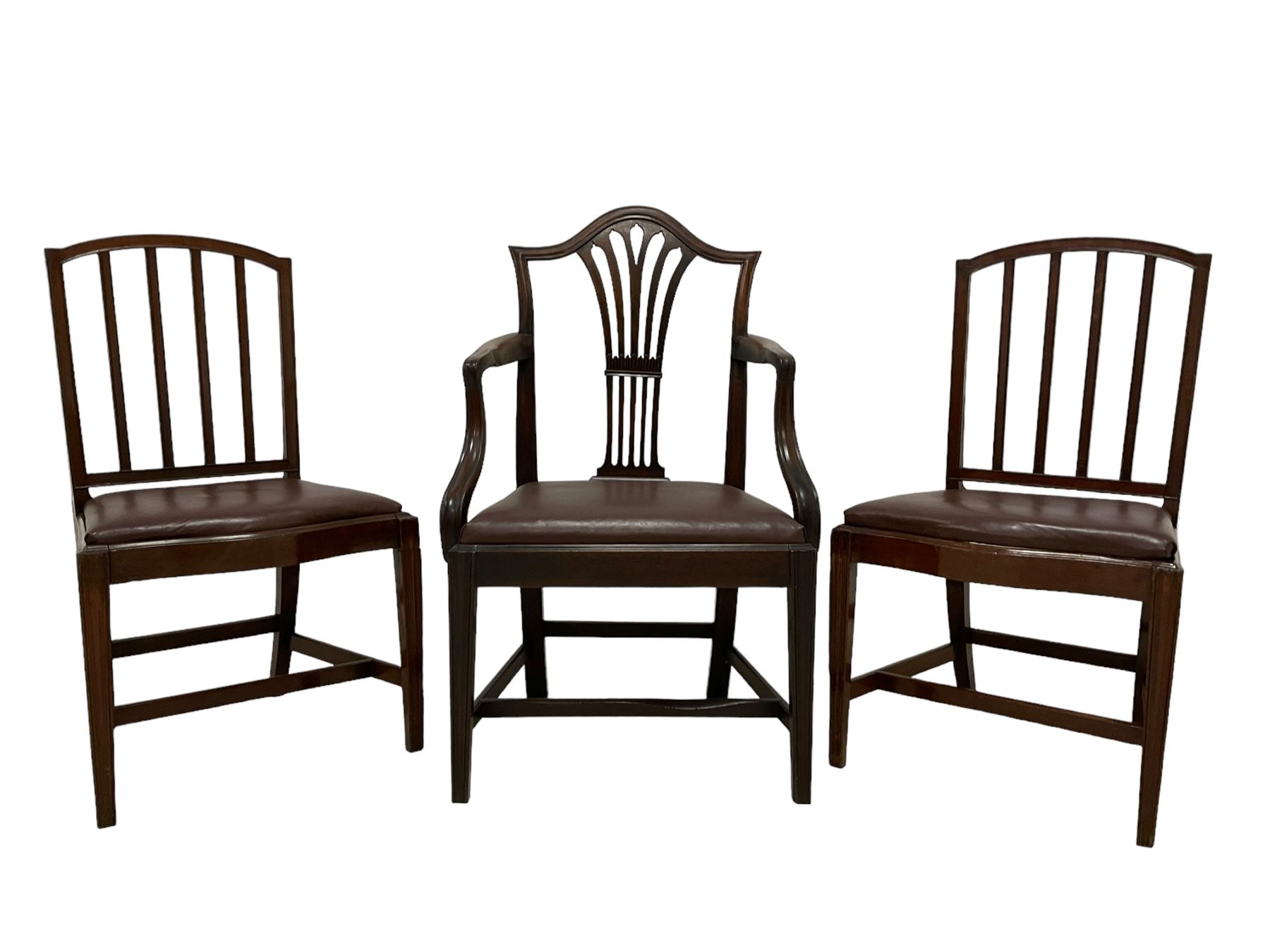 Set of four George III mahogany dining chairs - Image 8 of 11