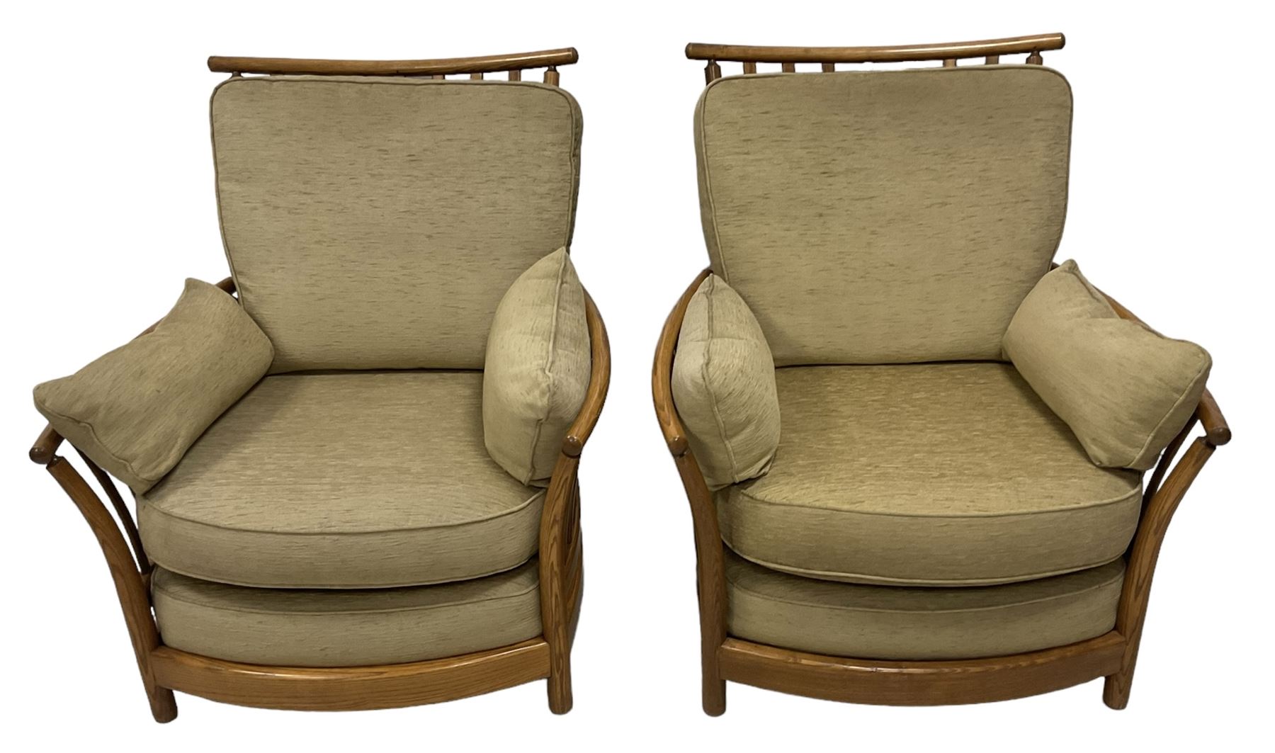 Ercol - pair of mid-20th century elm and beech 'Renaissance' armchairs - Image 2 of 11