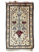 Persian Baluchi ivory ground rug