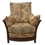 Ercol - mid-20th century elm and beech 'Renaissance' armchair